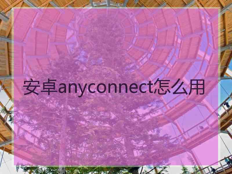 安卓anyconnect怎么用 安卓anyconnect怎么用