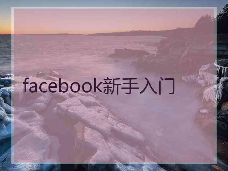 facebook新手入门 facebook新手入门