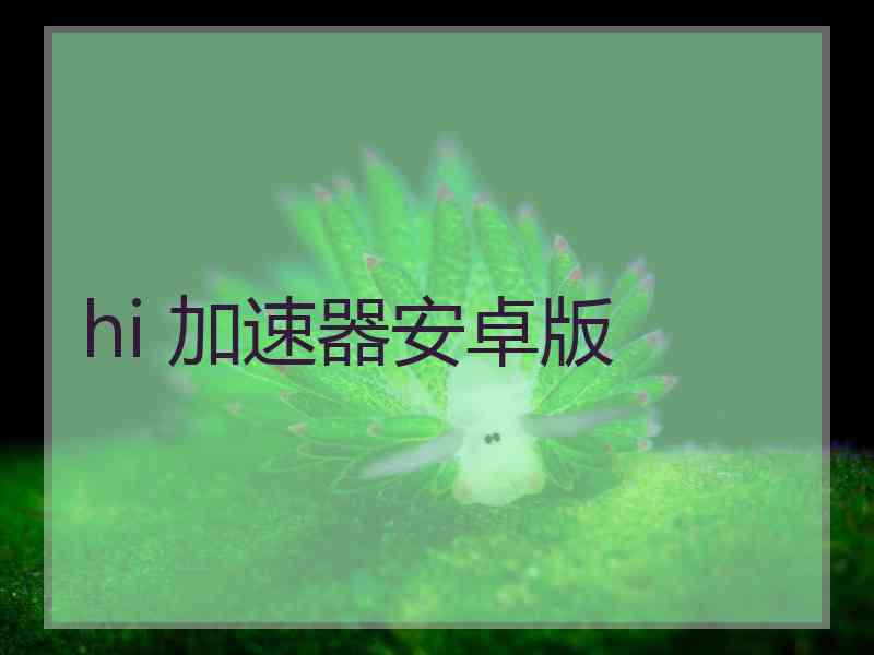 hi 加速器安卓版 hi 加速器安卓版