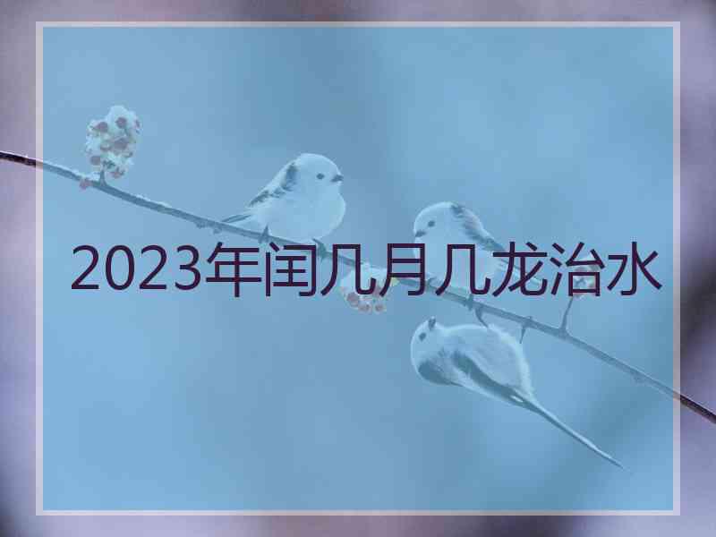 2023年闰几月几龙治水 2023年闰几月几龙治水