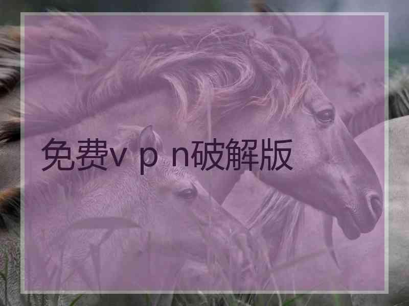 免费v p n破解版