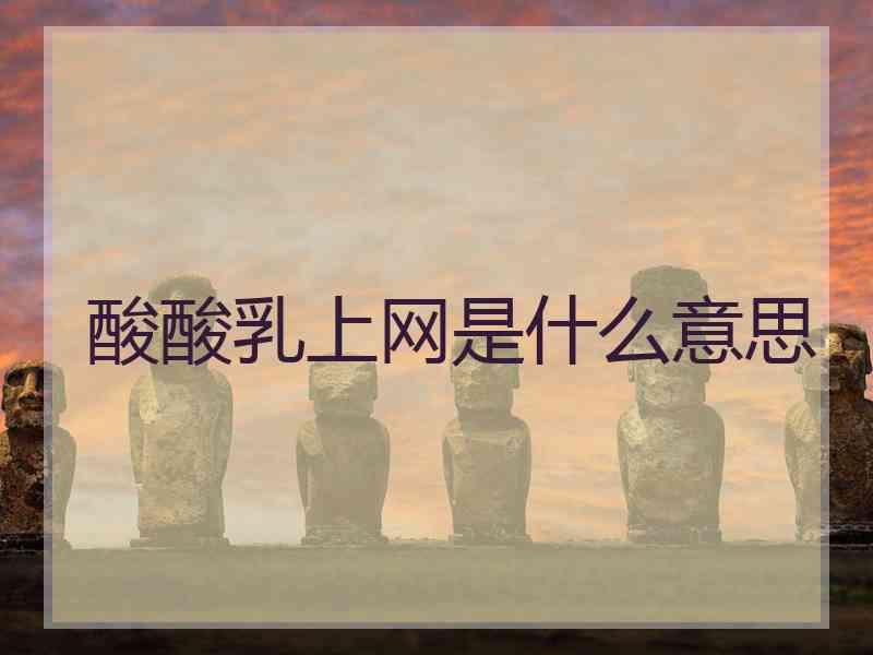 酸酸乳上网是什么意思