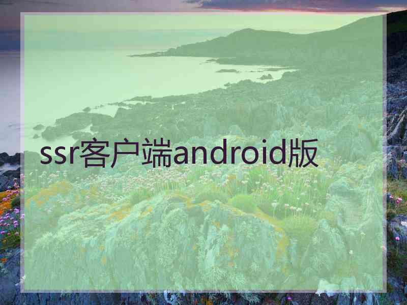 ssr客户端android版
