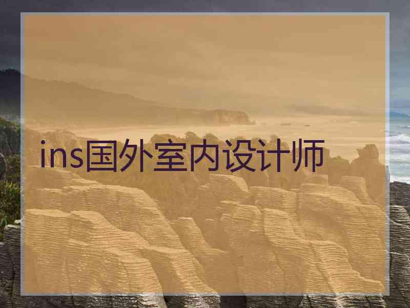 ins国外室内设计师