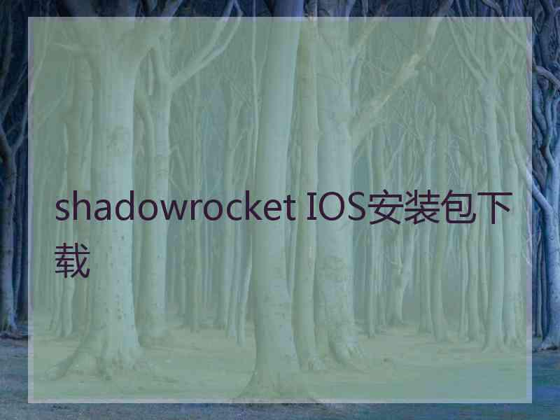 shadowrocket IOS安装包下载