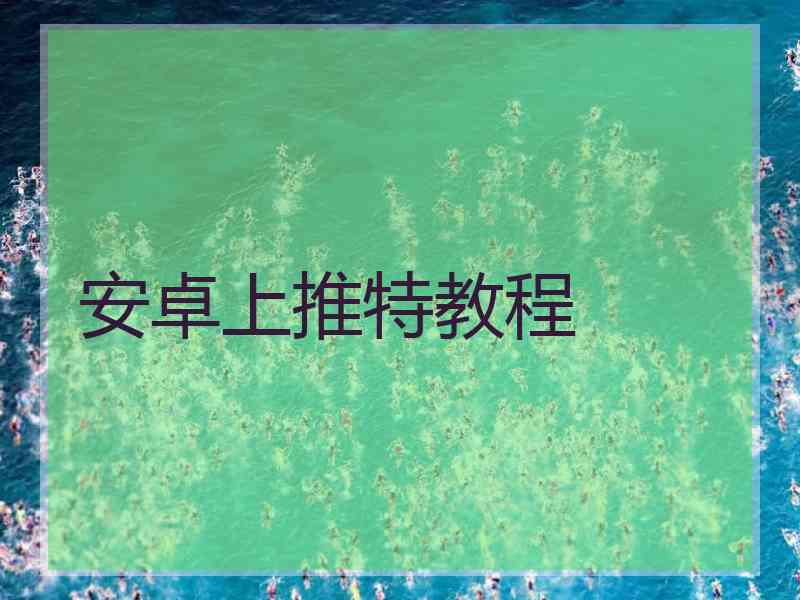 安卓上推特教程