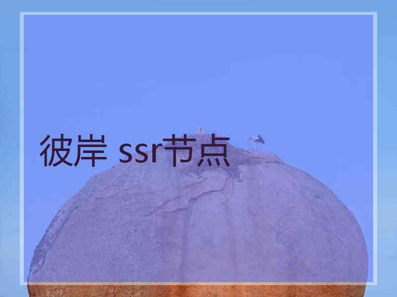 彼岸 ssr节点
