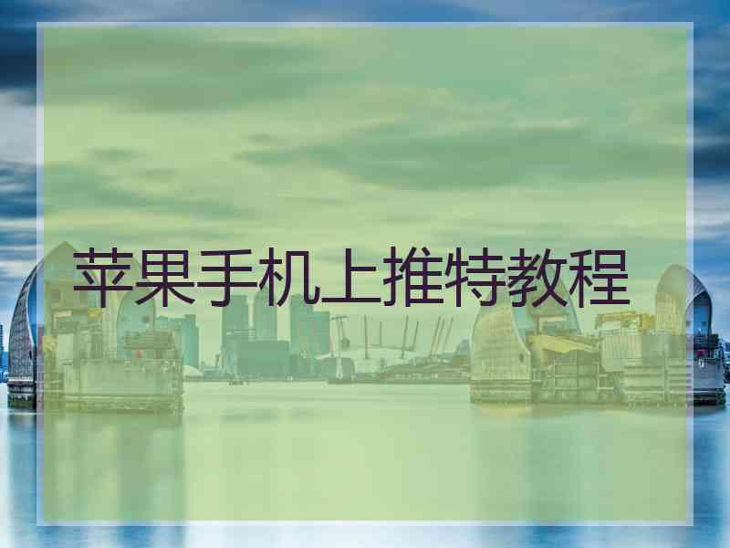 苹果手机上推特教程