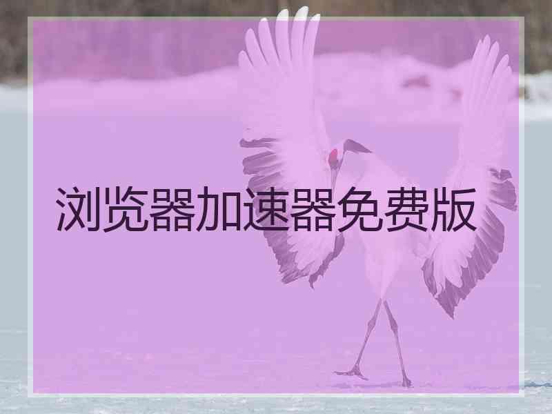 浏览器加速器免费版
