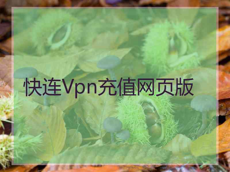 快连Vpn充值网页版