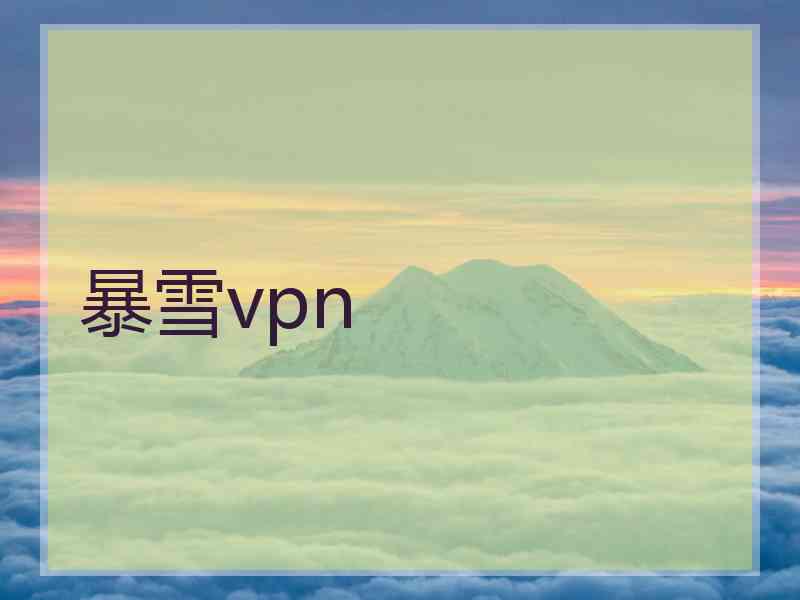 暴雪vpn