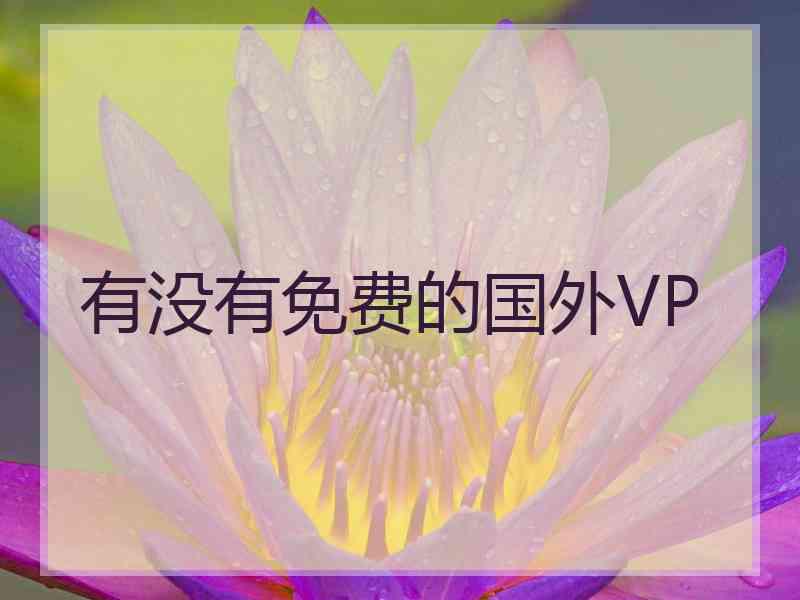 有没有免费的国外VP