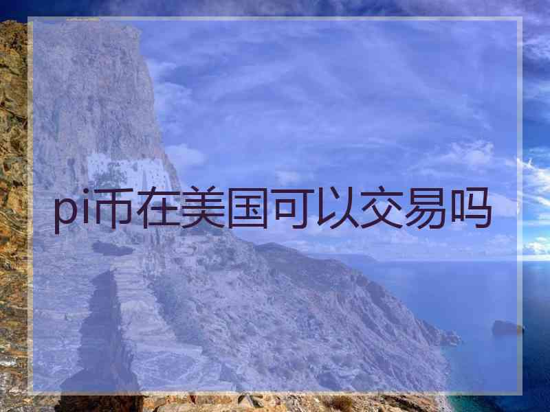 pi币在美国可以交易吗