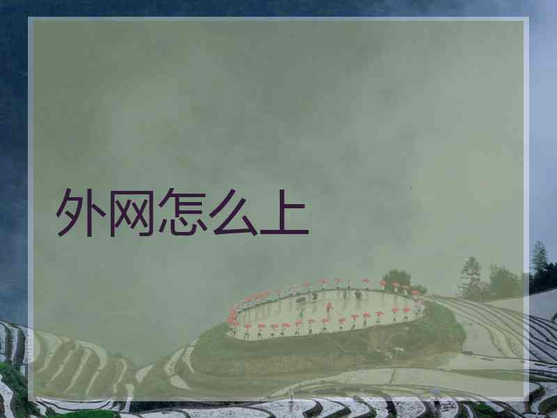 外网怎么上