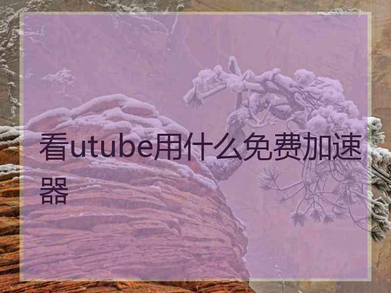 看utube用什么免费加速器