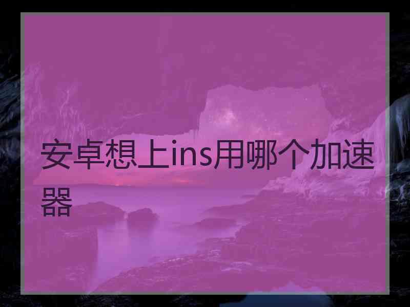 安卓想上ins用哪个加速器