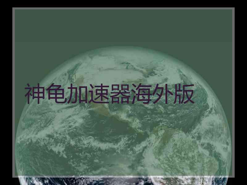 神龟加速器海外版