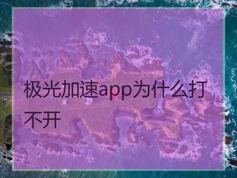 极光加速app为什么打不开