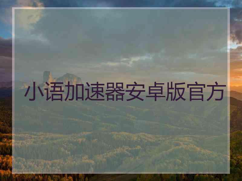 小语加速器安卓版官方
