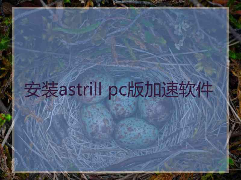 安装astrill pc版加速软件