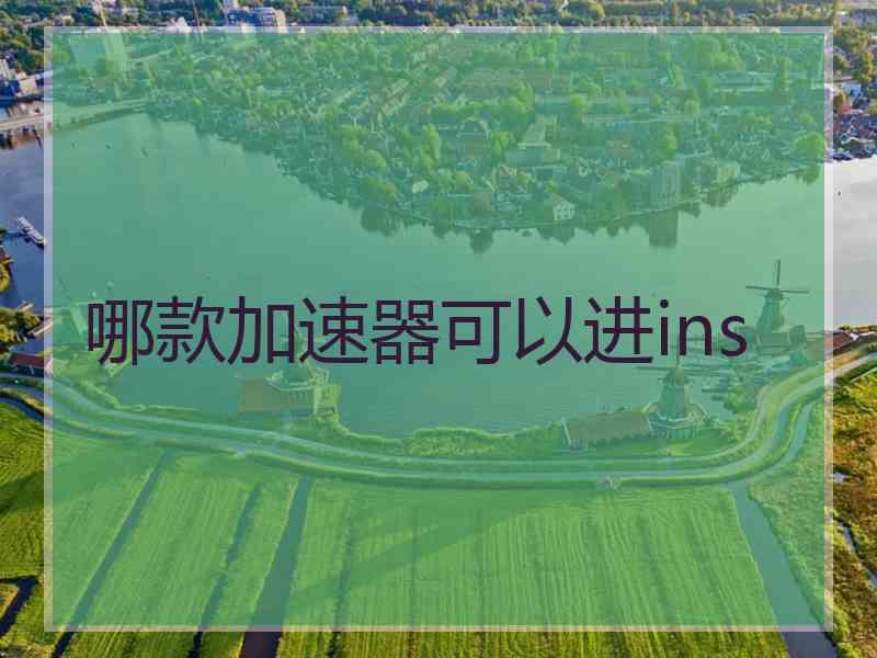哪款加速器可以进ins