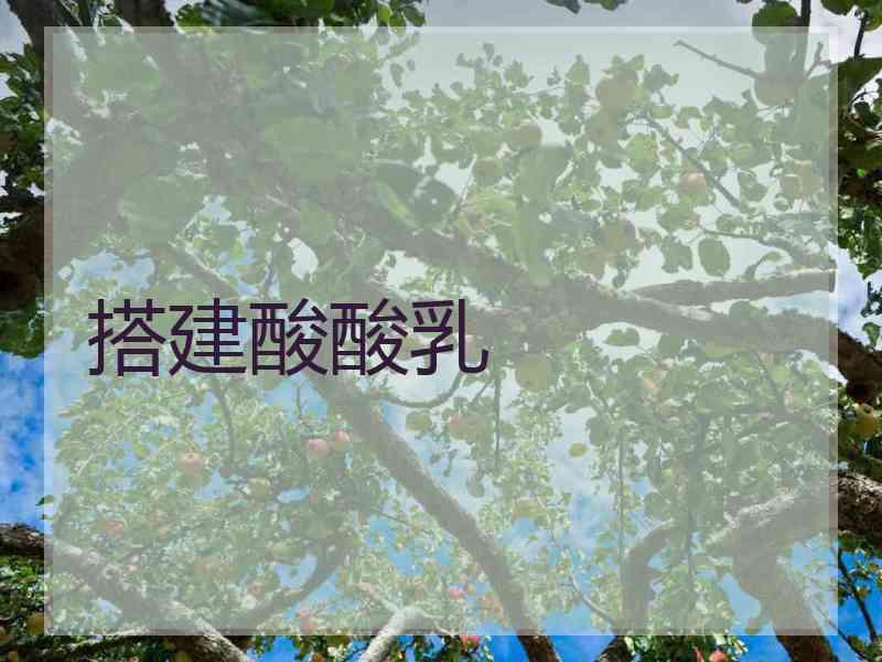 搭建酸酸乳