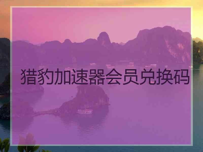 猎豹加速器会员兑换码