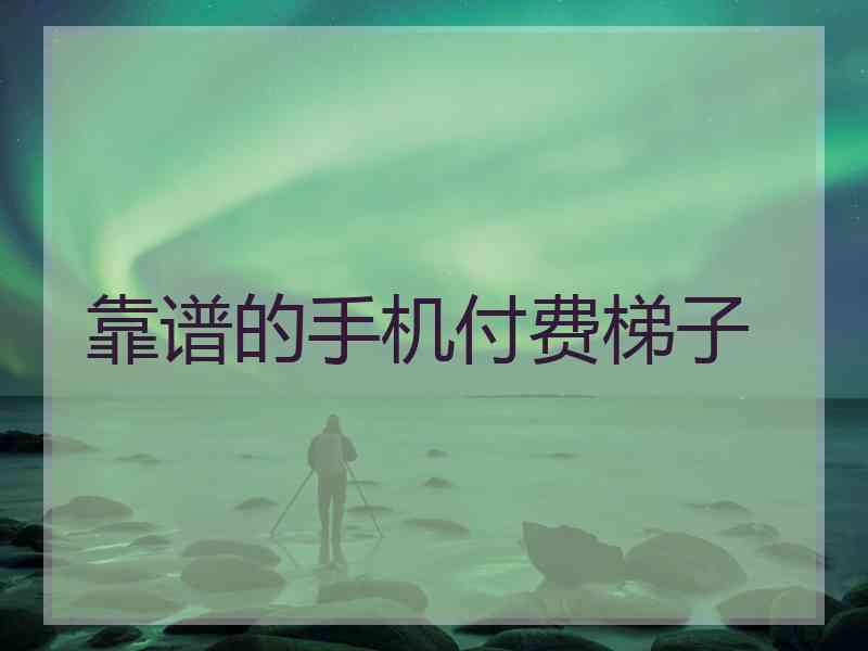 靠谱的手机付费梯子